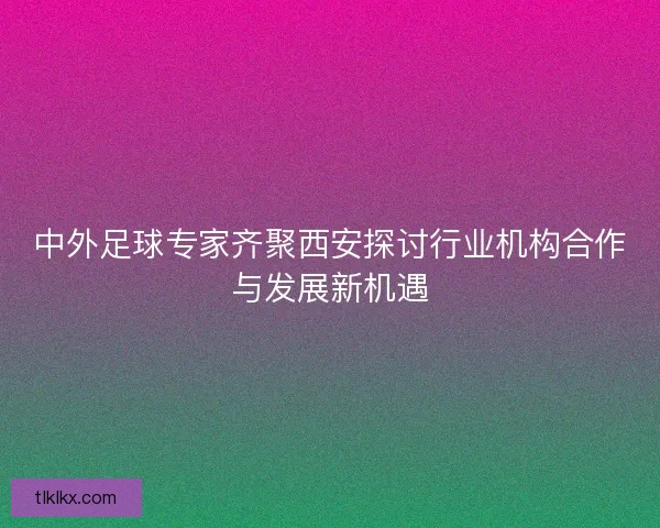中外足球专家齐聚西安探讨行业机构合作与发展新机遇