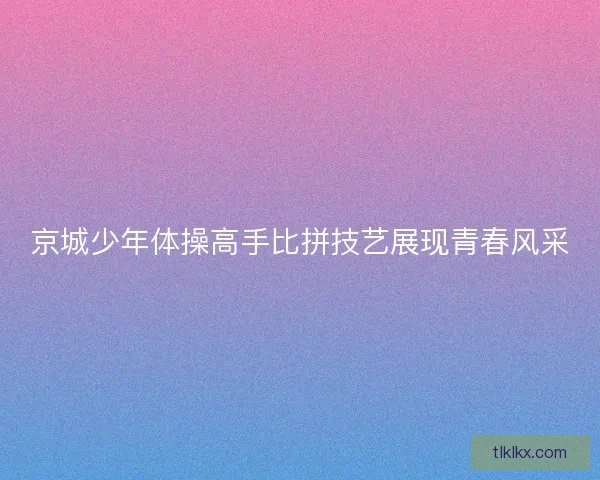 京城少年体操高手比拼技艺展现青春风采 京城少年体操高手比拼技艺展现青春风采